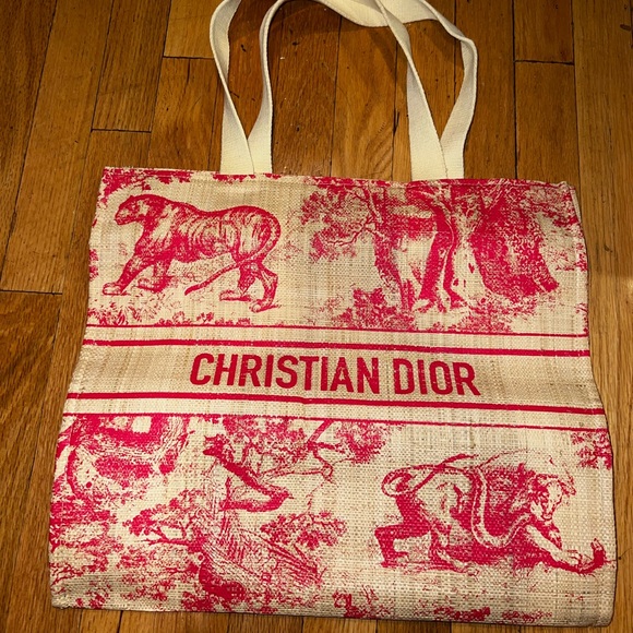 Dior Bags Christian Dior Tote Bag Straw Dioriviera Poshmark